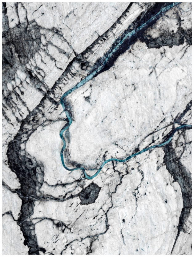 Eisadern im Rahmen Schwarz, 3D-Ansicht