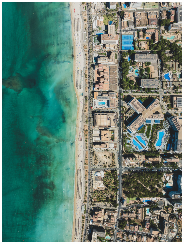 Playa im Rahmen Eiche, 3D-Ansicht