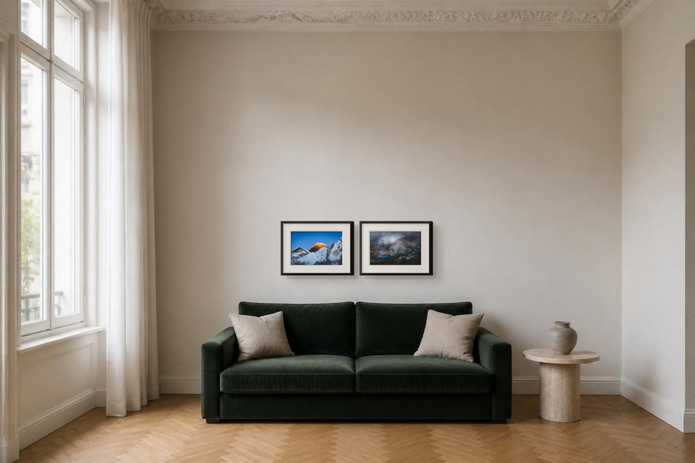 Dach der Welt im Format 45 × 30 cm, Visualisierung