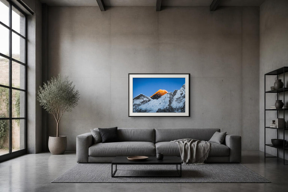 Dach der Welt im Format 105 × 70 cm, Visualisierung