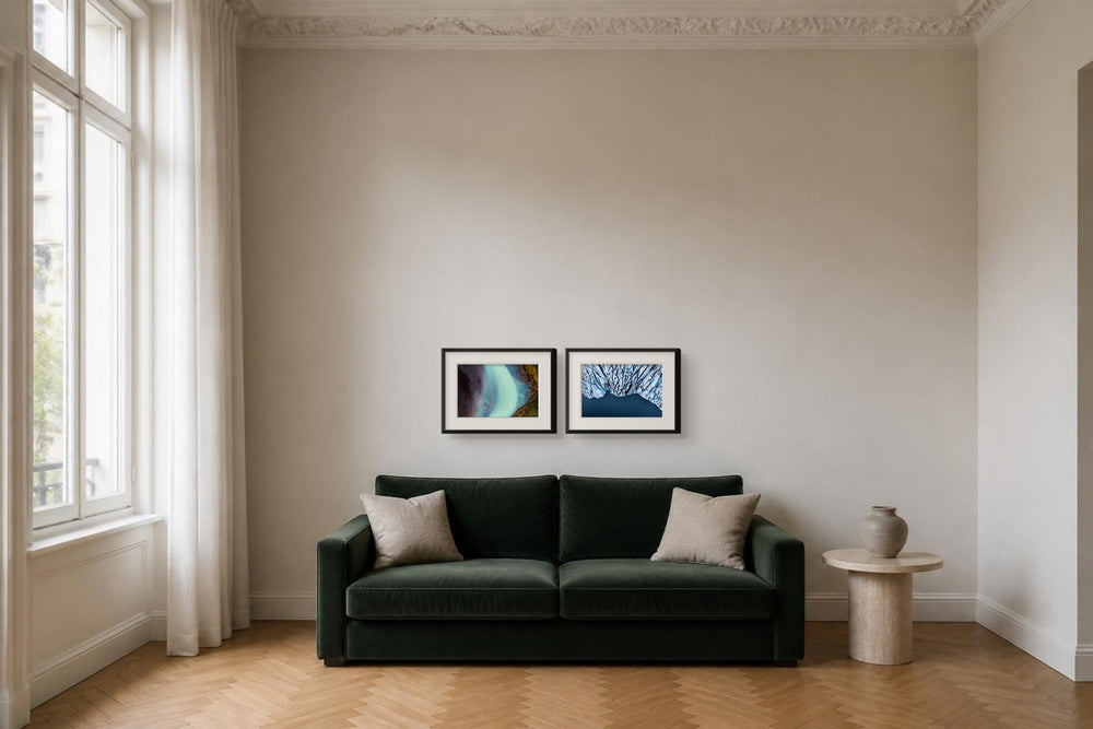 Eiswasser im Format 45 × 30 cm, Visualisierung
