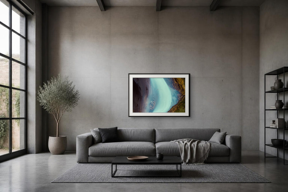 Eiswasser im Format 105 × 70 cm, Visualisierung