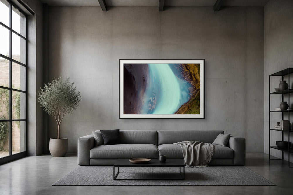 Eiswasser im Format 150 × 100 cm, Visualisierung