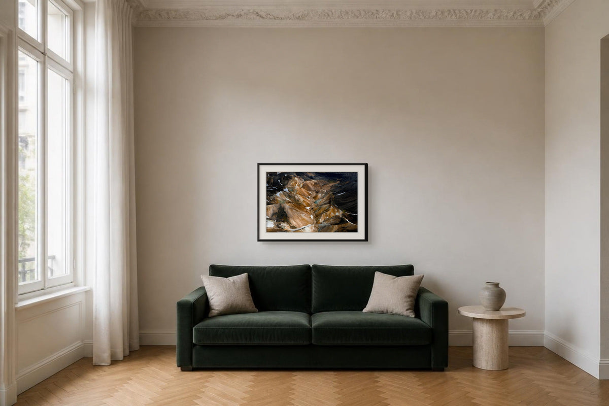 Farben, Fine-Art-Fotografie, Raumansicht 90 × 60 cm im Altbau