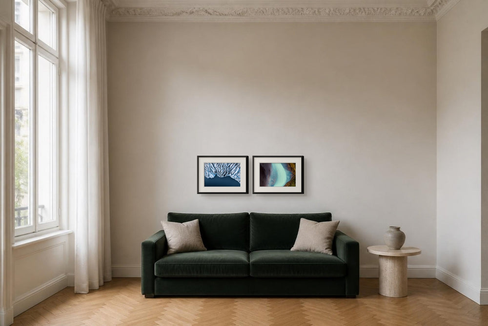Gletscherwelten im Format 45 × 30 cm, Visualisierung