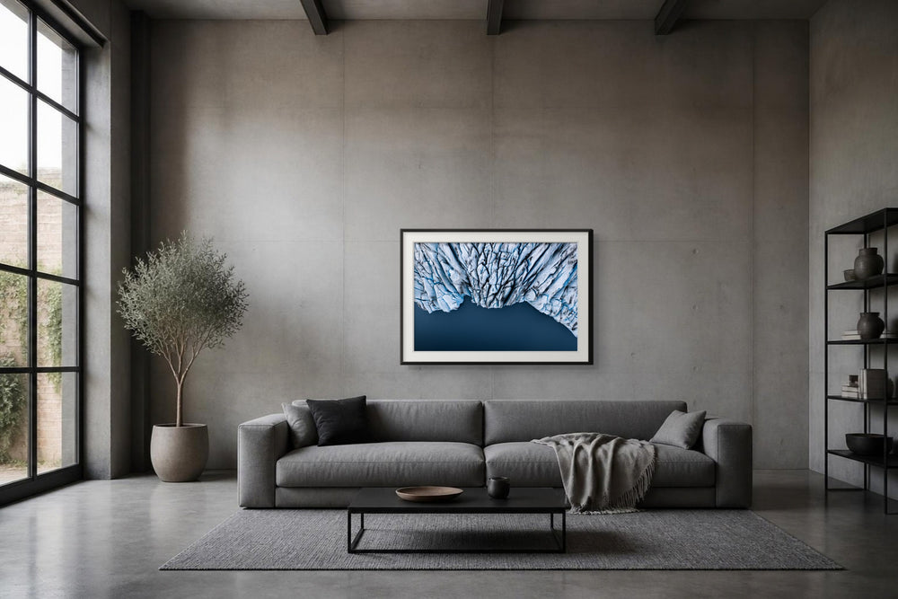Gletscherwelten im Format 105 × 70 cm, Visualisierung