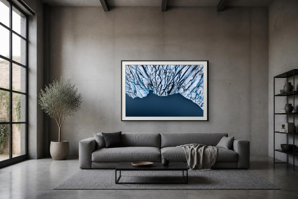 Gletscherwelten im Format 150 × 100 cm, Visualisierung
