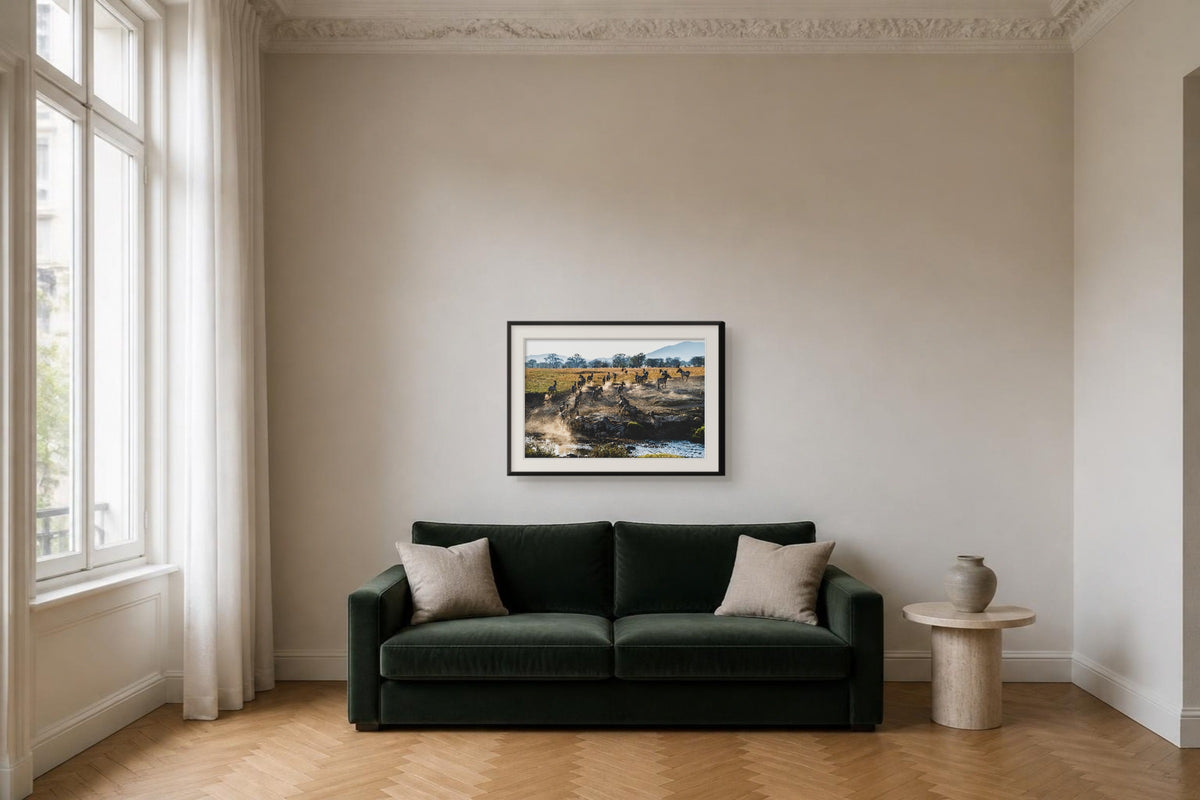 Herde, Fine-Art-Fotografie, Raumansicht 90 × 60 cm im Altbau