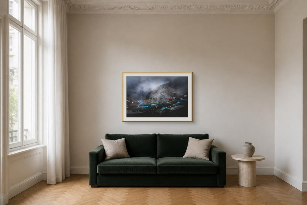 Namche Bazar im Format 120 × 80 cm, Visualisierung