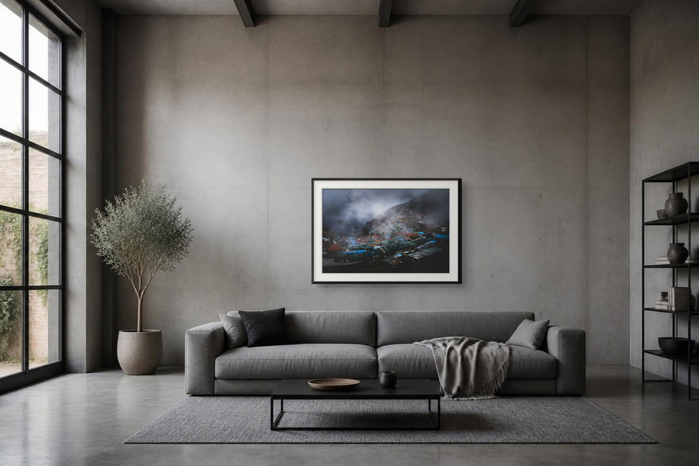 Namche Bazar im Format 105 × 70 cm, Visualisierung