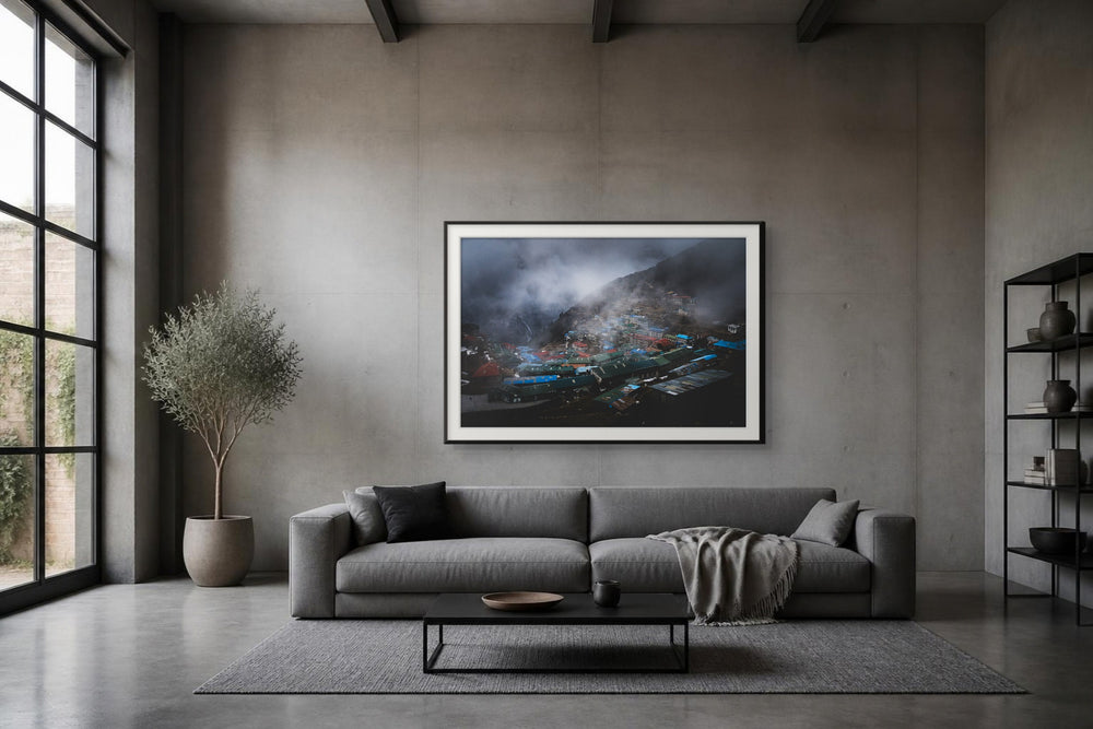 Namche Bazar im Format 150 × 100 cm, Visualisierung