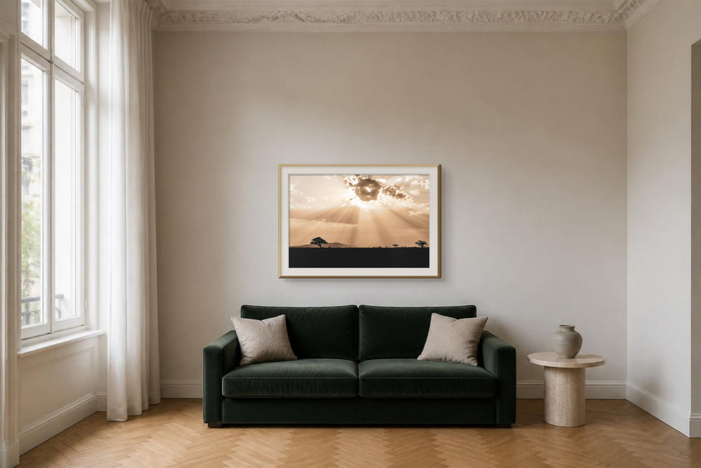 Serengeti im Format 120 × 80 cm, Visualisierung