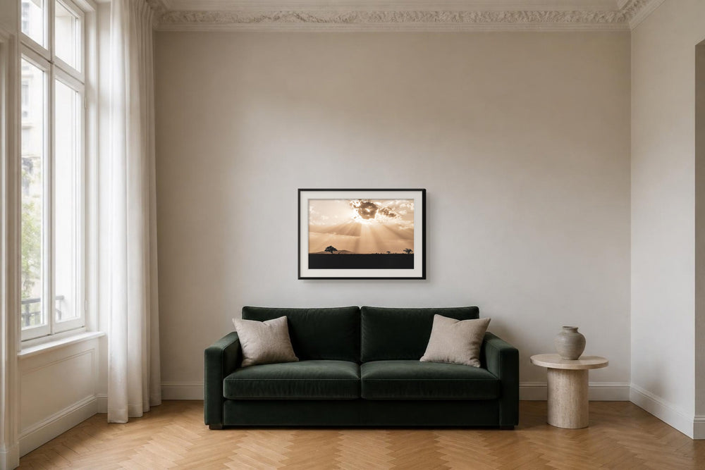 Serengeti im Format 90 × 60 cm, Visualisierung