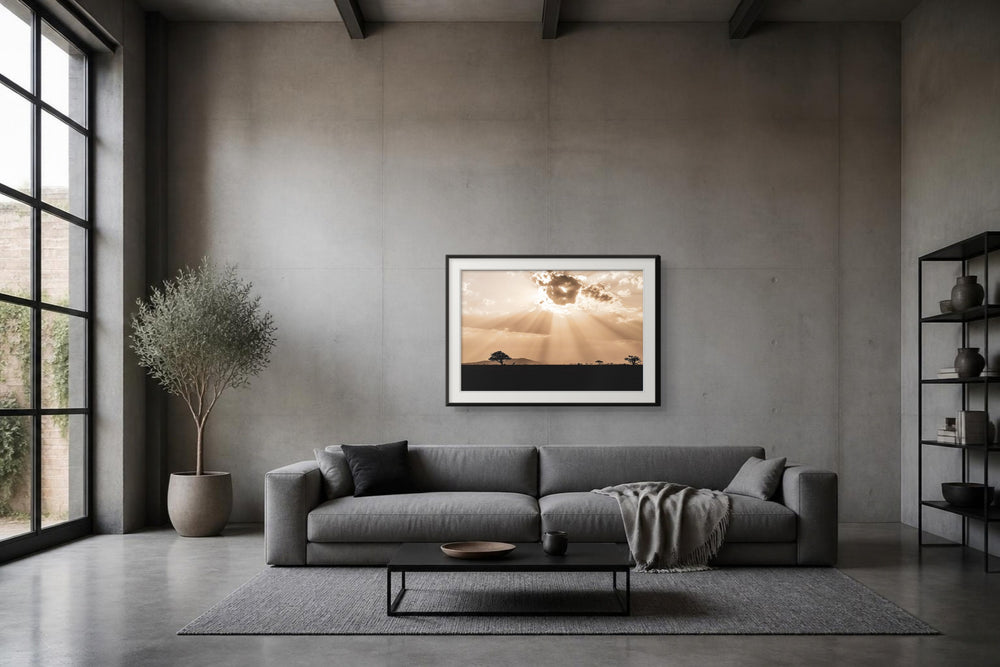 Serengeti im Format 105 × 70 cm, Visualisierung
