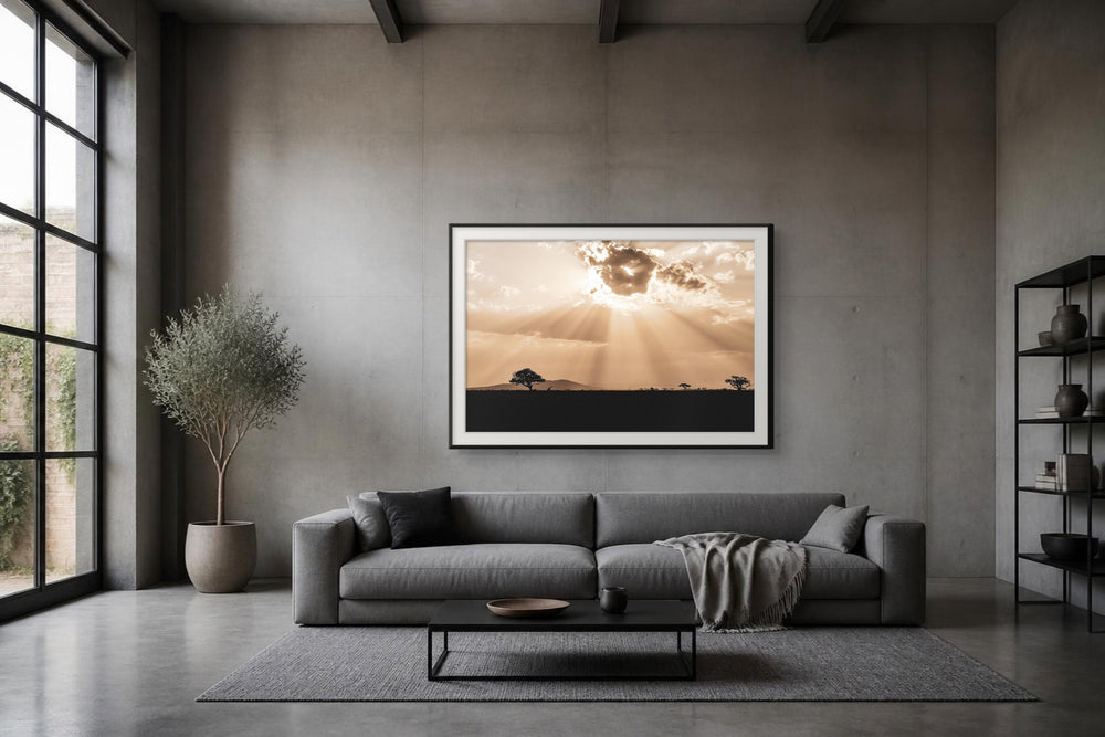 Serengeti im Format 150 × 100 cm, Visualisierung